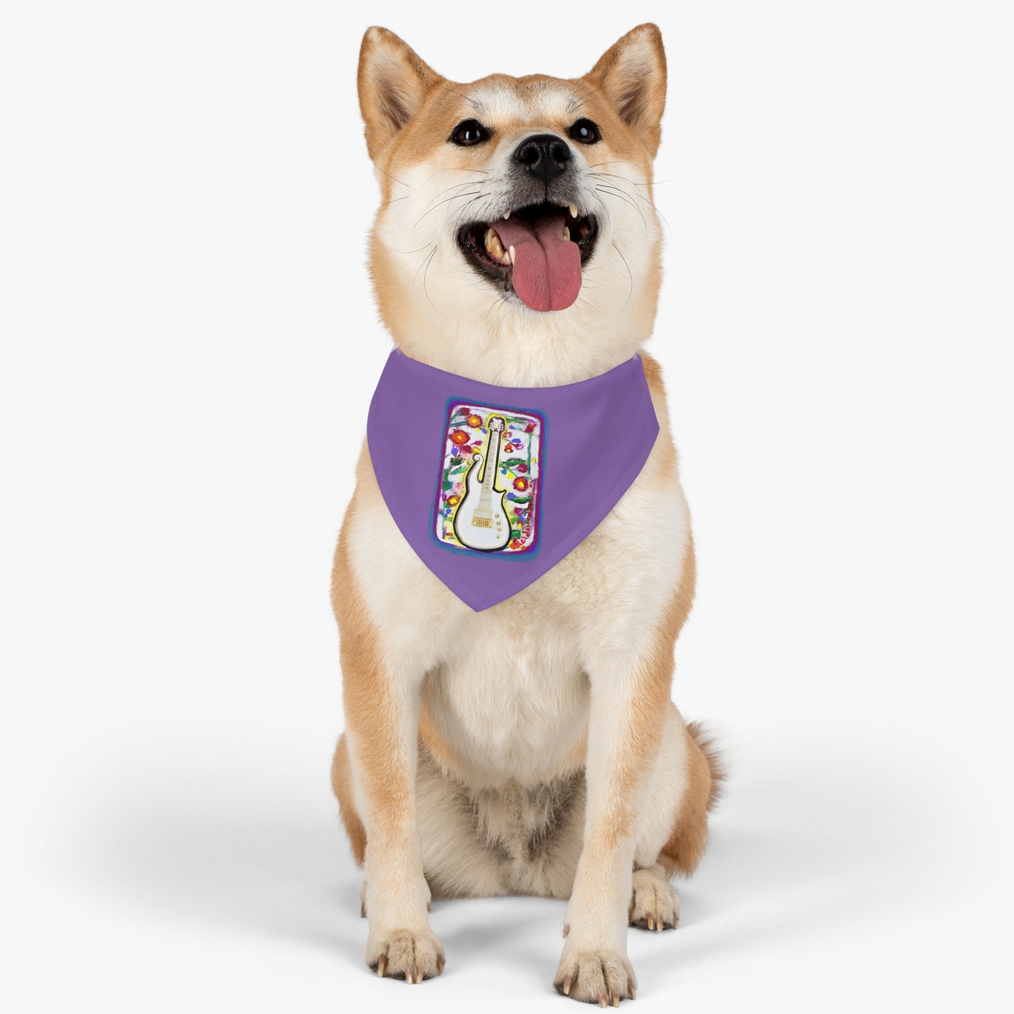 Prince Cloud Guitar - purple rain - Pet - Dog - Cat - Bandana Collar - Dog bandanas - Cat Bandanas - bandanas - prince bandana