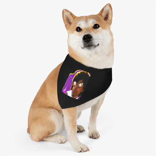 Prince-Inspired Art Rock and Roll Bandana - Pet - Dog - Cat - Bandana Collar - Dog bandanas - Cat Bandanas - bandanas - prince - purple rain - prince bandana