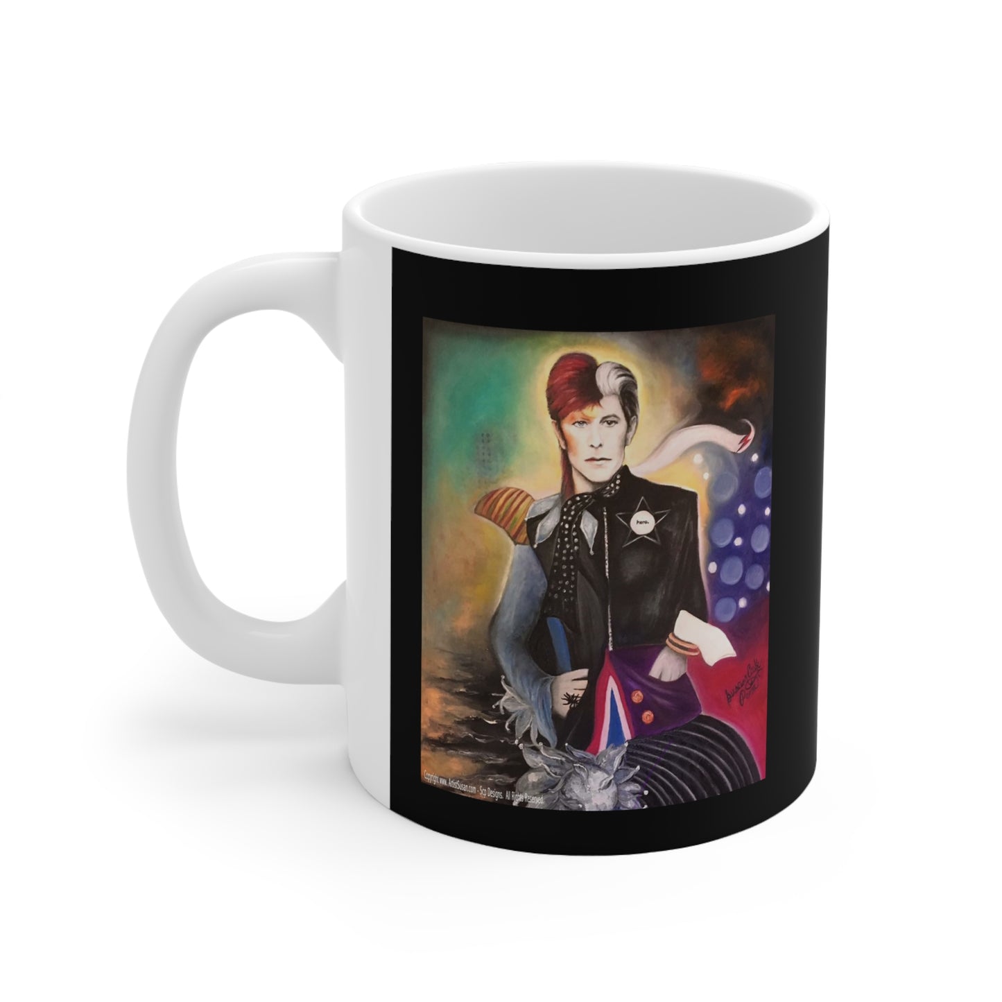 David Bowie - heroes - ziggy stardust - coffee mug - lincoln coffee mug - coffee mugs -  bowie coffee mug