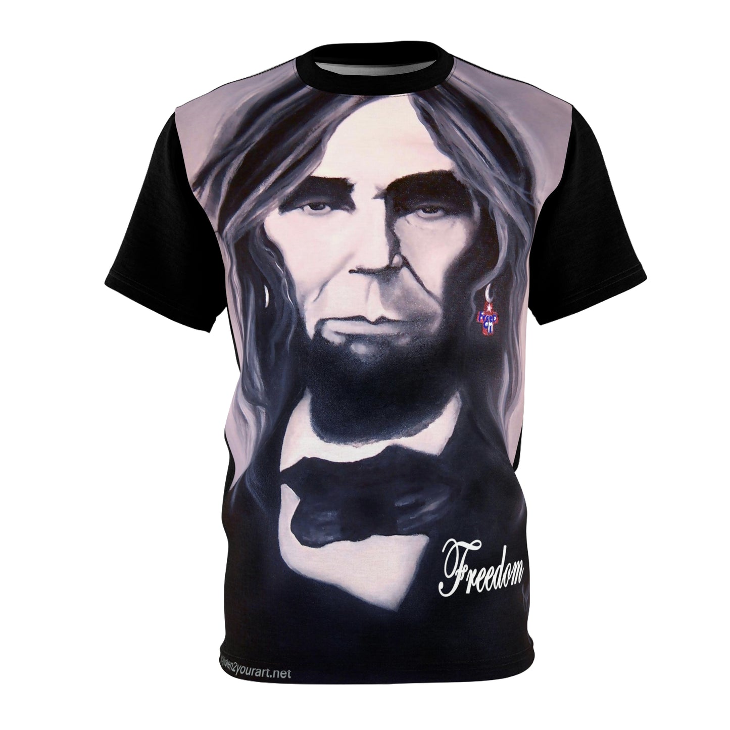 All Over Print AOP Long - Haired Lincoln Unisex Cut & Sew Tee (AOP)