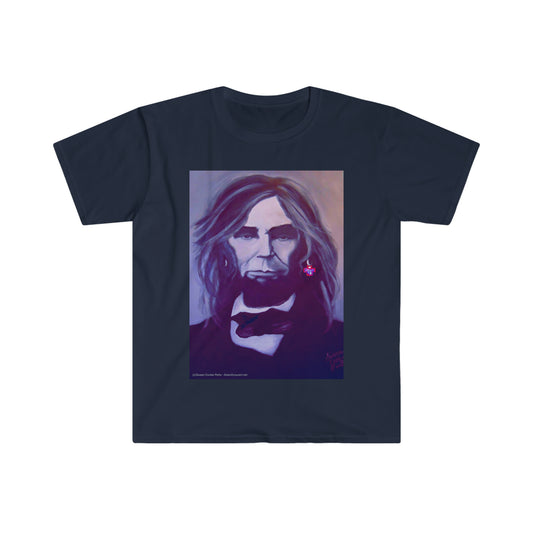 Long haired Lincoln by SCP Unisex Softstyle T-Shirt