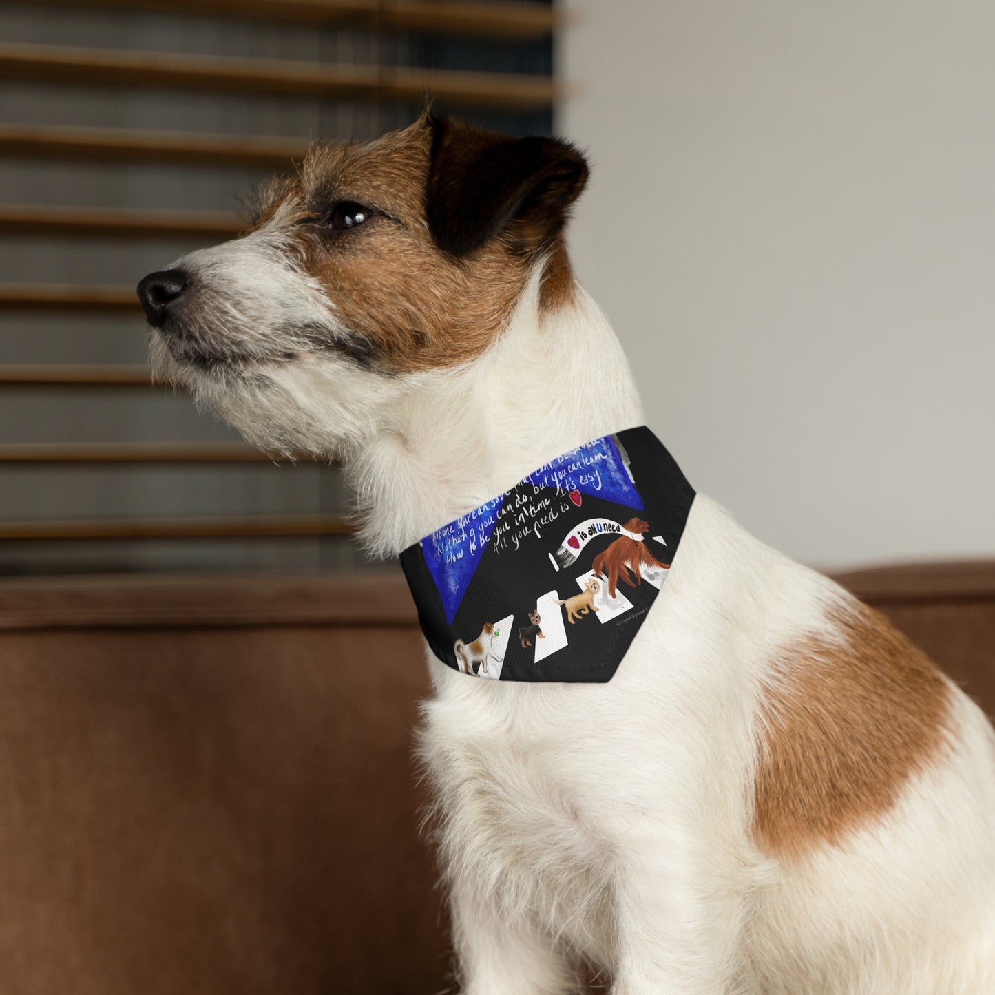 The Beatles - Inspired - All you need is love - Pet - Dog - Cat - Bandana Collar - Dog bandanas - Cat Bandanas - bandanas - Beatle fans - Beatle