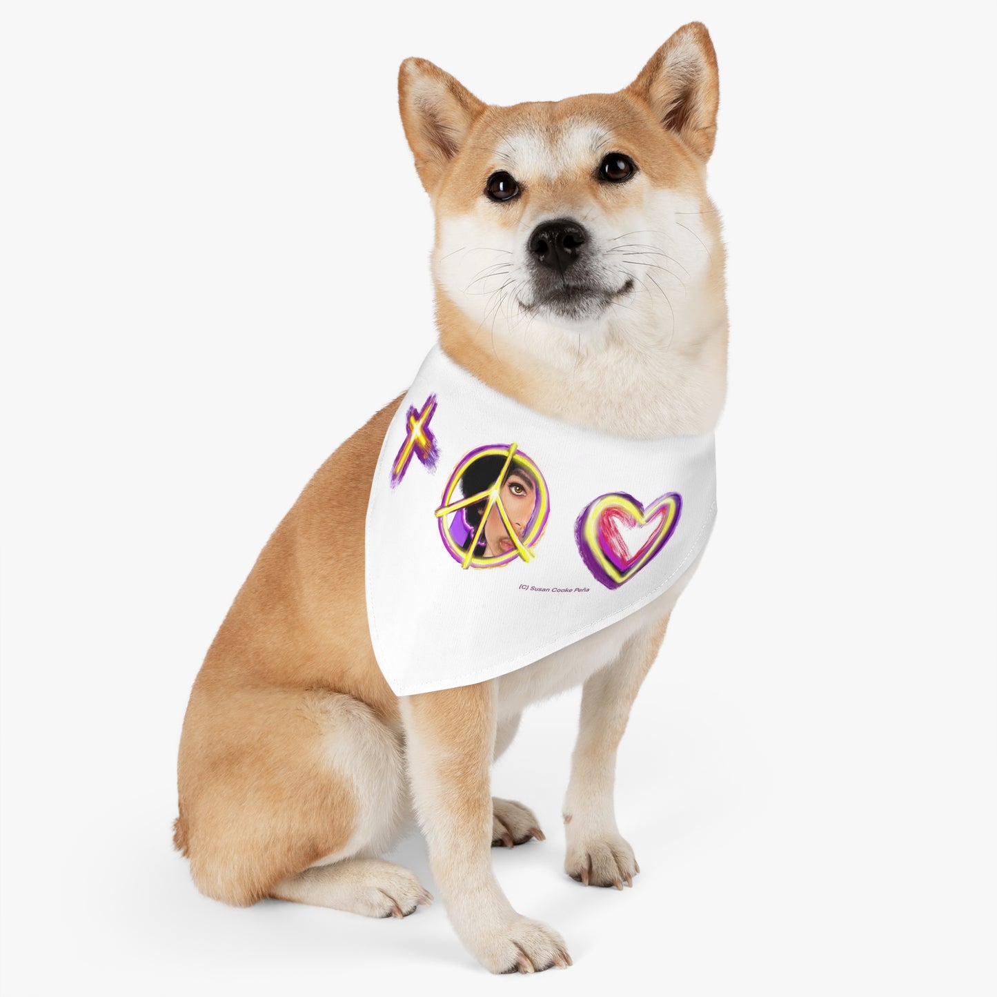 Prince inspired sign of the times bandana -  Rock and Roll - Pet - Dog - Cat - Bandana Collar - Dog bandanas - Cat Bandanas - bandanas - prince - purple rain - prince ban