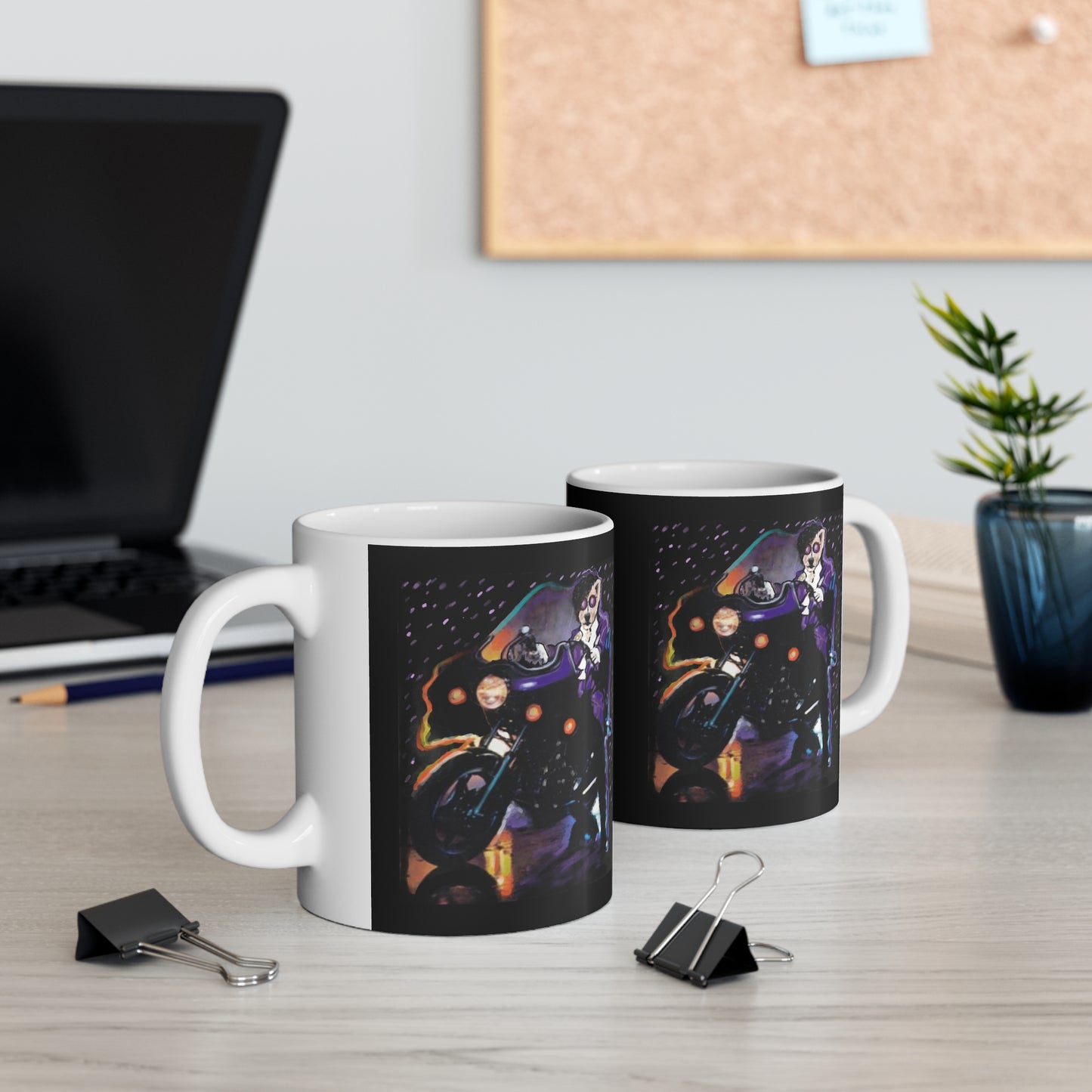 Original Art Sir Brennan Prince - dog mug - inspired by - Prince - Purple Rain - Prince mugs - Purple Rain Movie - Prince fans - Prince gifts