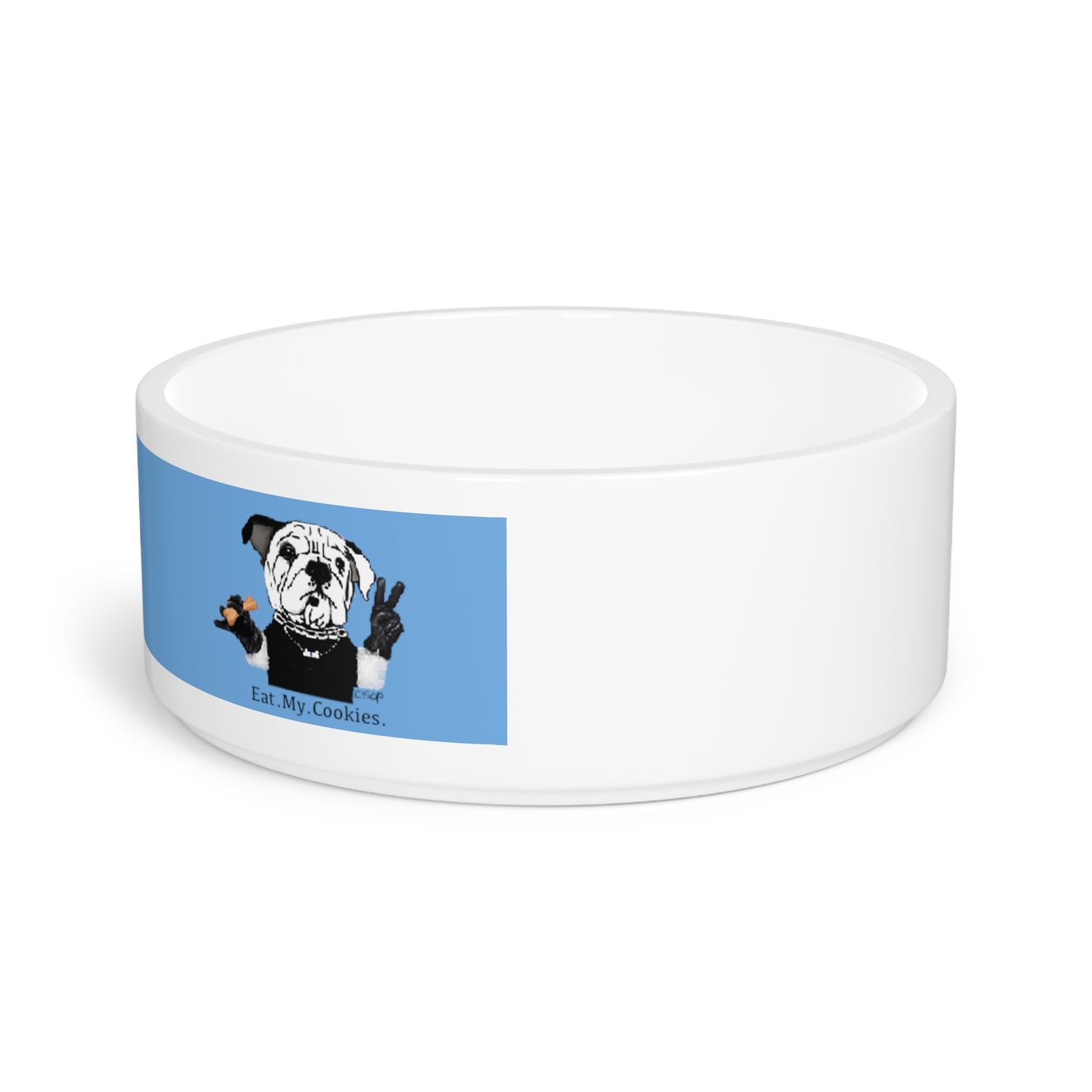 Eat my Cookies - Bulldog - pet food bowl - Pet Bowl - Dog Bowl - Cat Bowl - mommy loves me - fur baby - bulldog gift - bulldog bowl