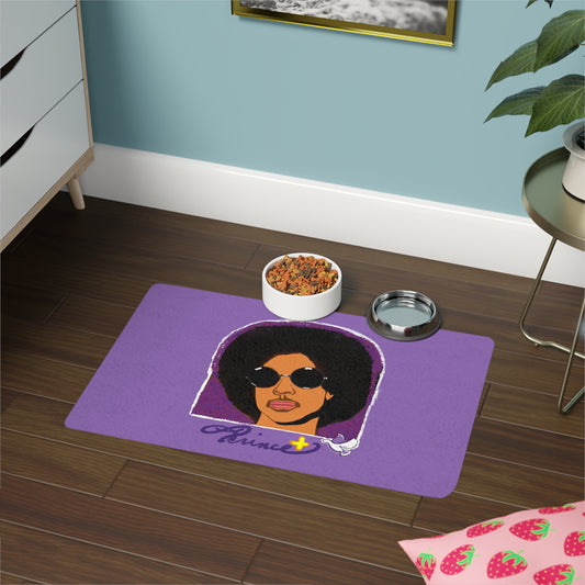 Prince-Inspired Art Pet Food Mat (12x18) - food mat - prince themed pet - prince mat - prince for pets - prince pets - pet floor mat