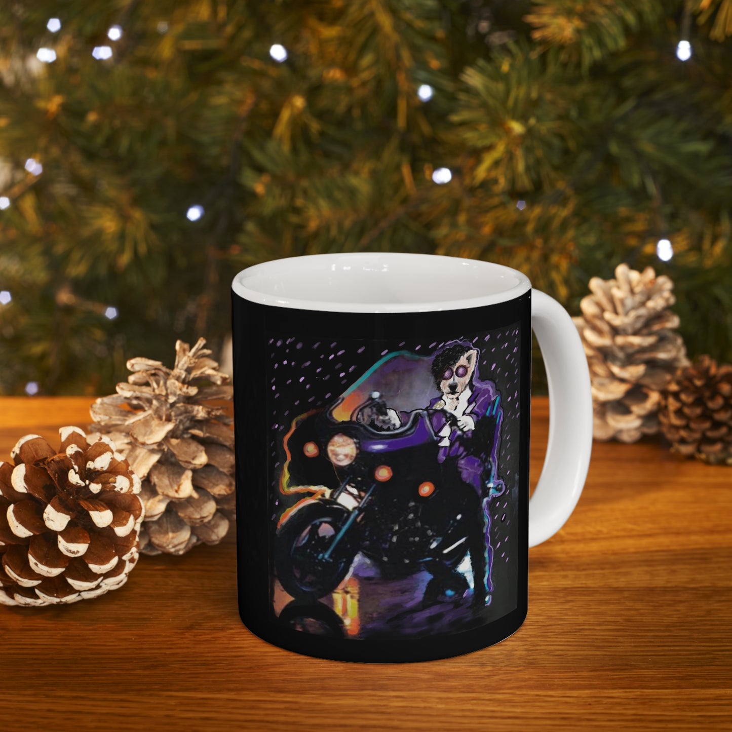 Original Art Sir Brennan Prince - dog mug - inspired by - Prince - Purple Rain - Prince mugs - Purple Rain Movie - Prince fans - Prince gifts