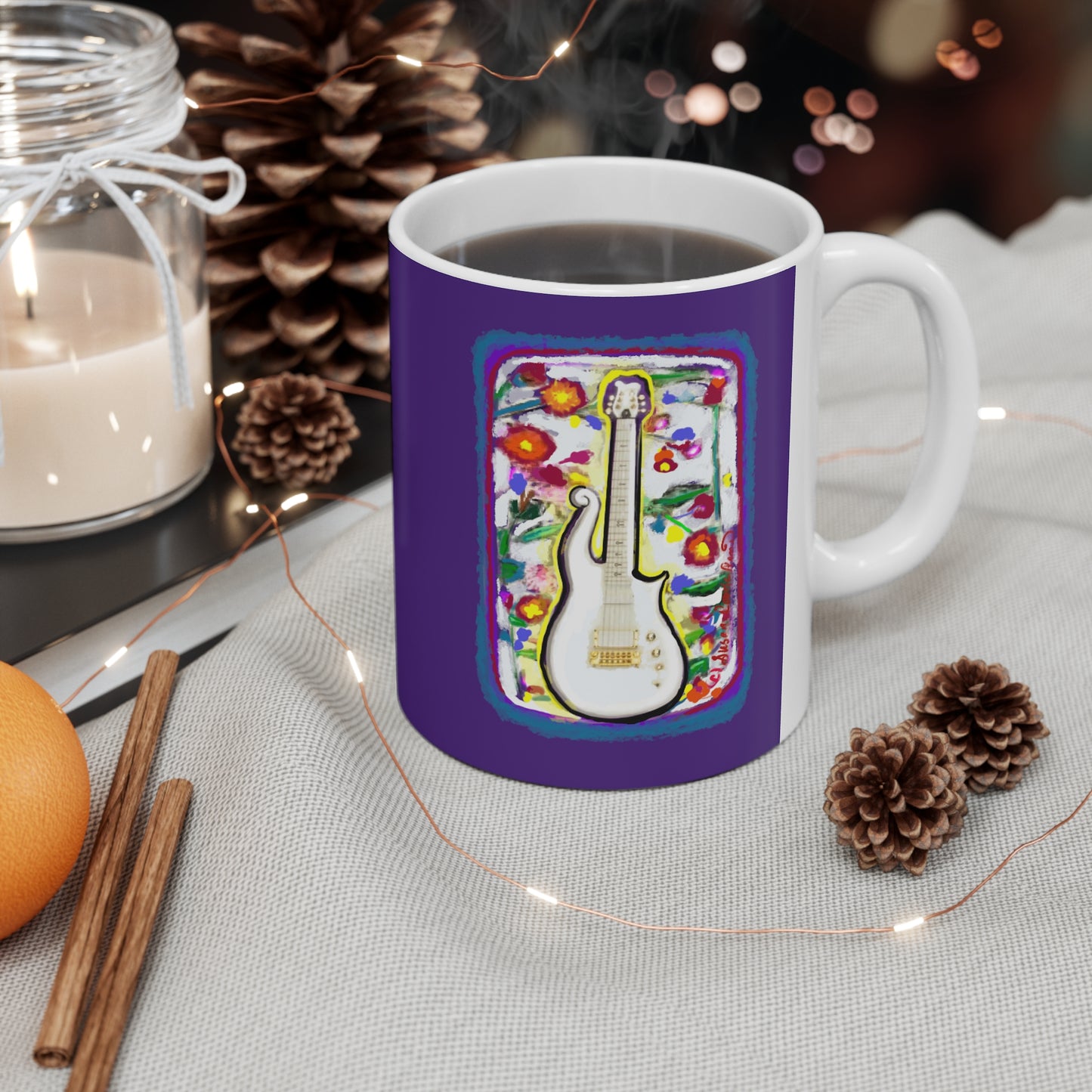 Prince mug - cloud guitar - prince coffee mug - Prince - Purple Rain - Prince mugs - Purple Rain