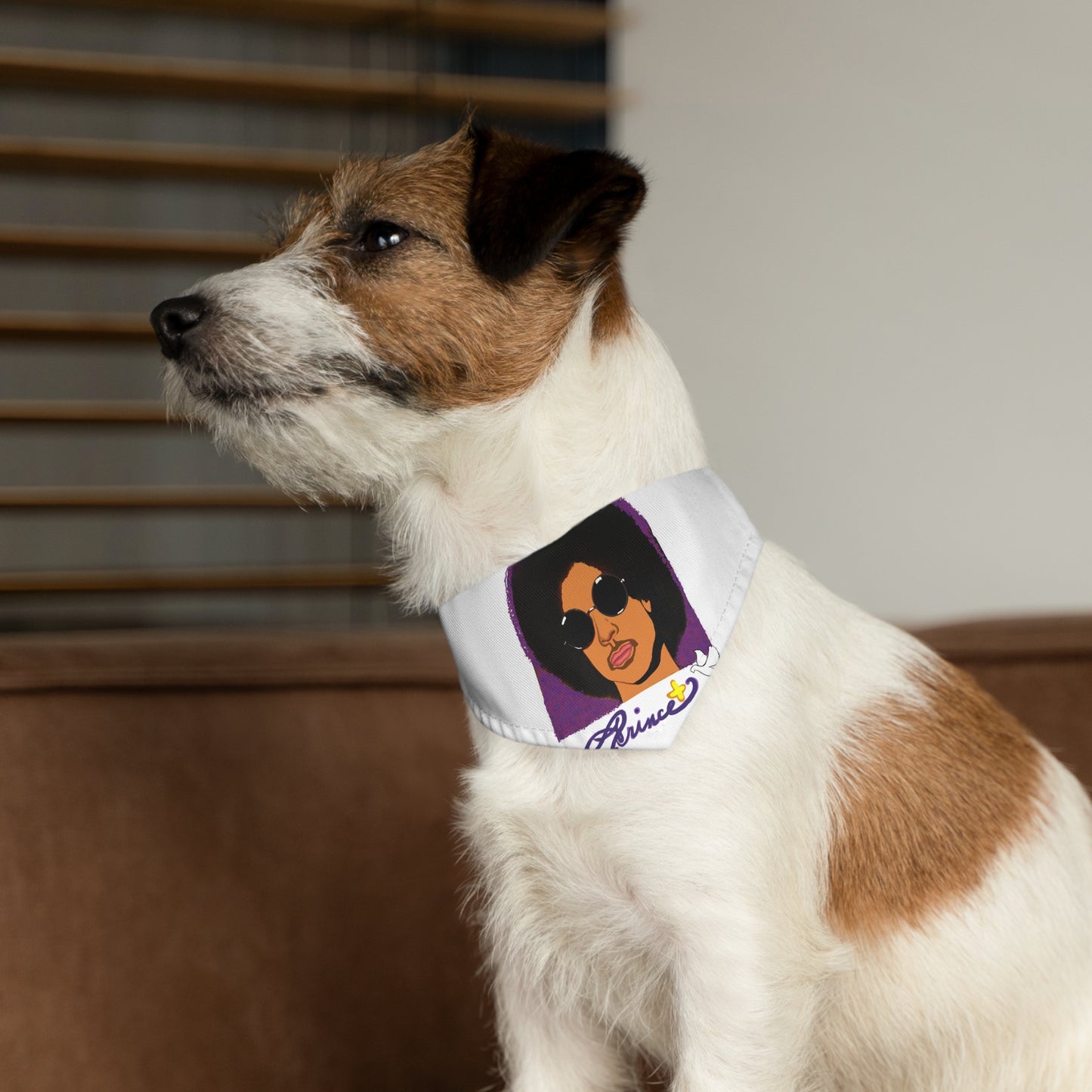 Original Art Prince-Inspired Rock and Roll - Pet - Dog - Cat - Bandana Collar - Dog bandanas - Cat Bandanas - bandanas - prince - purple rain - prince ban