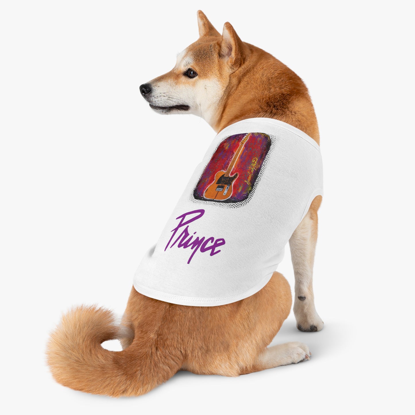 Prince - guitar - prince t-shirt - pet shirt - pet t-shirt - dog t-shirt - cat t-shirt - pet tee - dog clothes