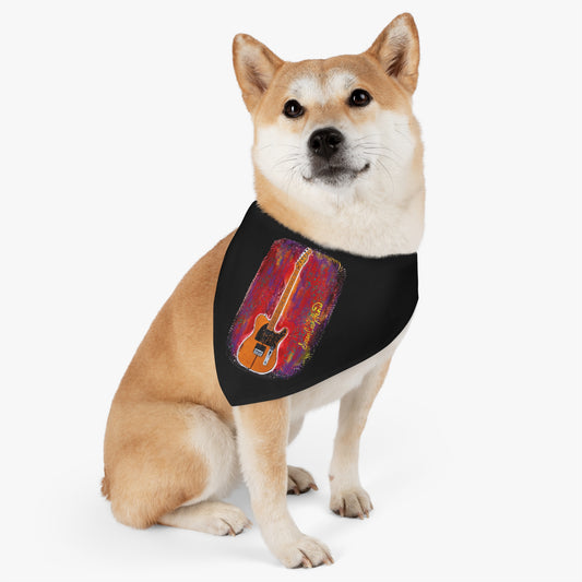 Prince inspired guitar  - Pet - Dog - Cat - Bandana Collar - Dog bandanas - Cat Bandanas - bandanas - guitars - while my guitar gently weeps