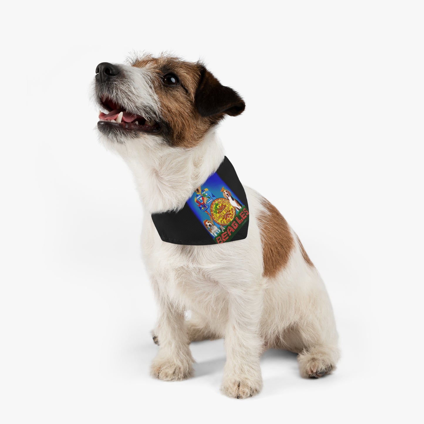 Sir Brennan Beatles inspired Rock and roll bandana - Pet - Dog - Cat - The Beatles - Bandana Collar - Dog bandanas - Cat Bandanas - Custom bandanas - beagles - Beatles