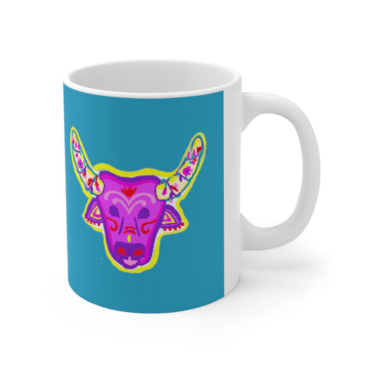 Longhorn mug - Longhorn coffee mug - cow skull - skull - longhorn -