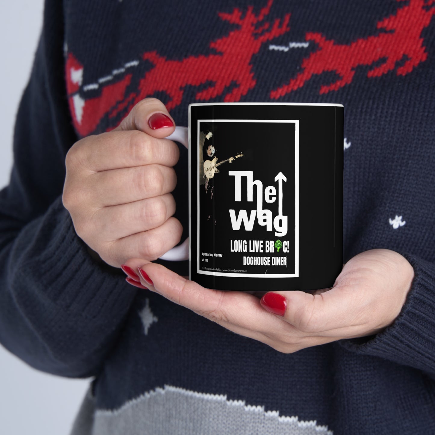 Sir Brennan The Wag - inspired by - The Who - dog coffee mug - The Who gifts - Roger Paltry - Pete Townsend - The Who poster