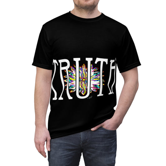 TRUTH  Art by SCP AOP (All Over Print) T shirt -  Unisex Cut & Sew Tee (AOP)