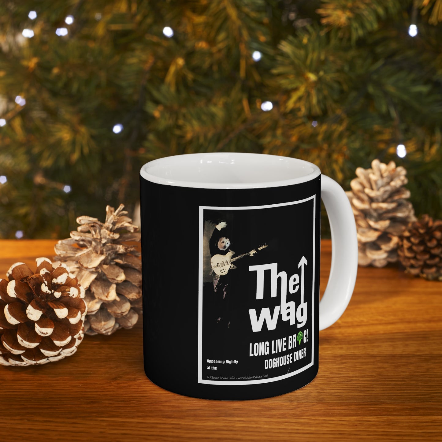 Sir Brennan The Wag - inspired by - The Who - dog coffee mug - The Who gifts - Roger Paltry - Pete Townsend - The Who poster