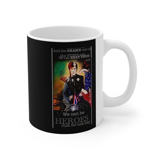 David Bowie - heroes - ziggy stardust - coffee mug - lincoln coffee mug - coffee mugs -  bowie coffee mug