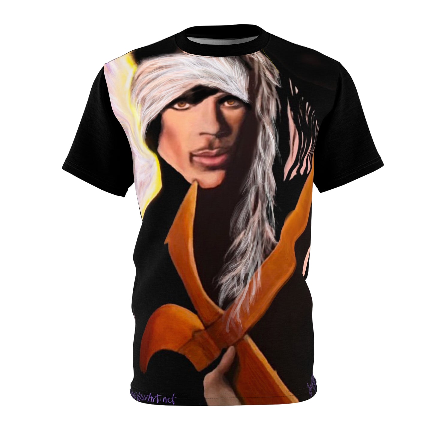 Prince-Inspired Art by SCP AOP (All Over Print) T shirt -  Unisex Cut & Sew Tee (AOP)