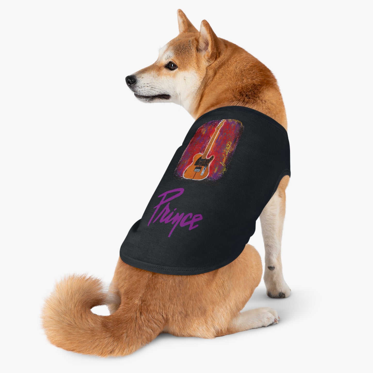 Prince - guitar - prince t-shirt - pet shirt - pet t-shirt - dog t-shirt - cat t-shirt - pet tee - dog clothes