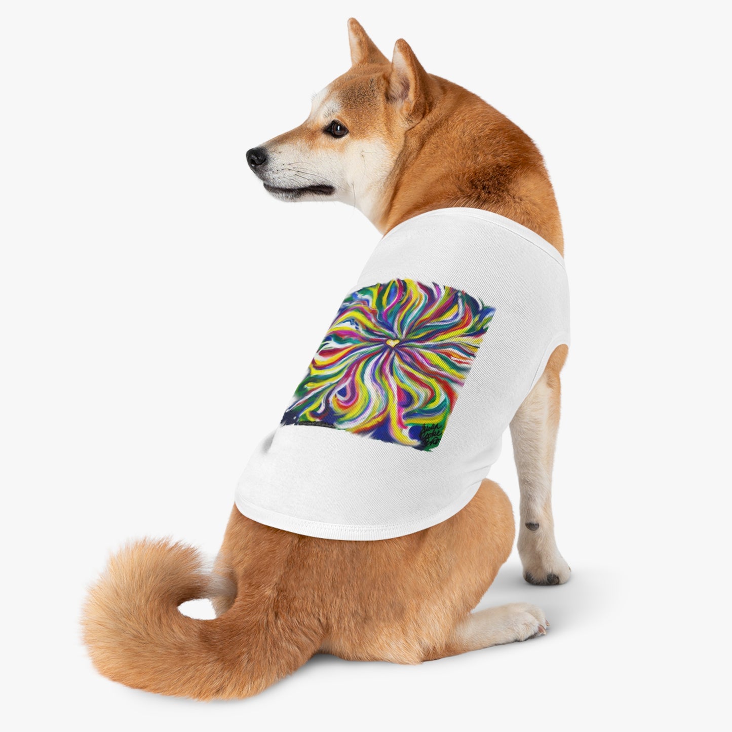 Artsy Dog t-shirt - Art palette - artist  - pet shirt - pet t-shirt - dog t-shirt - cat t-shirt - pet tee - dog clothes