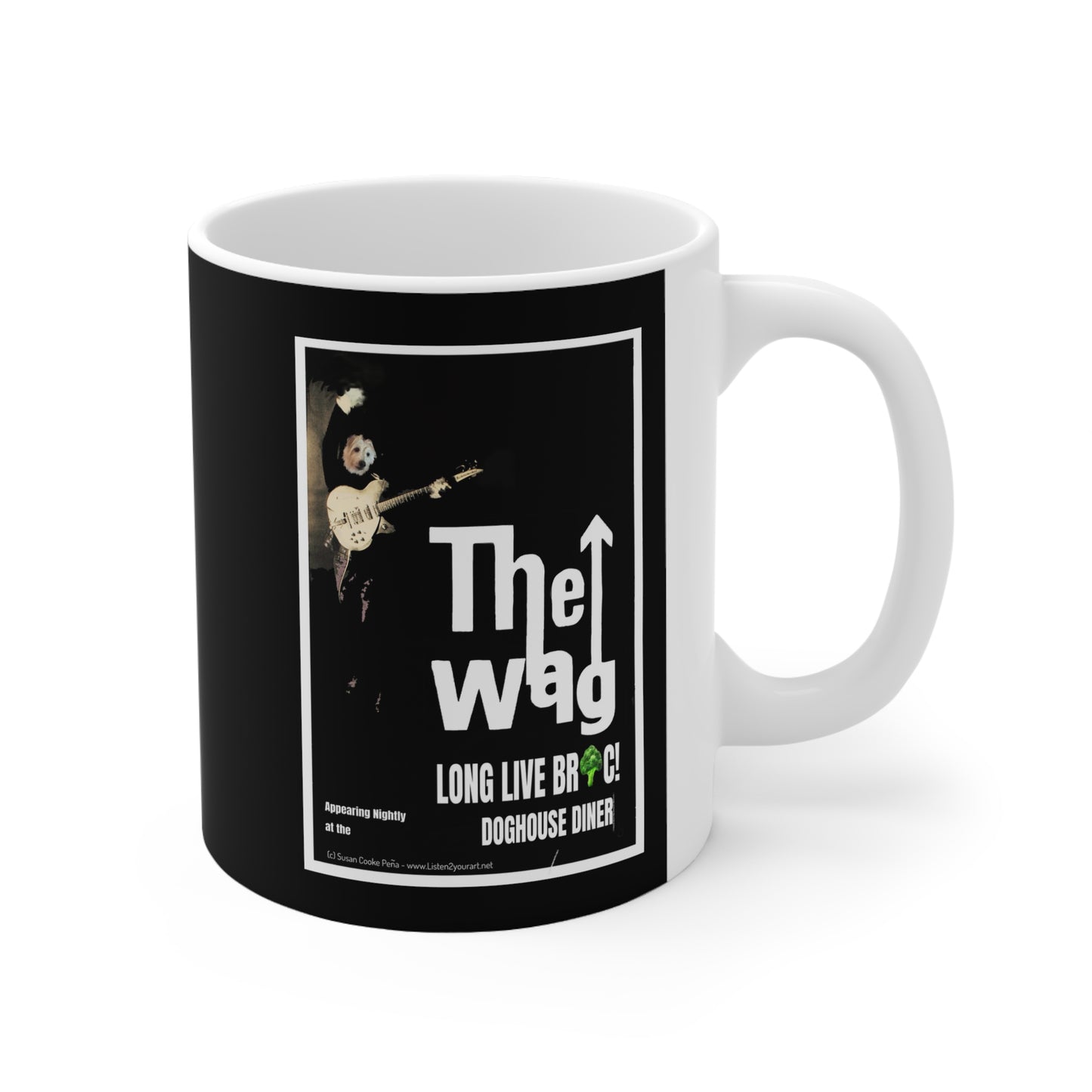 Sir Brennan The Wag - inspired by - The Who - dog coffee mug - The Who gifts - Roger Paltry - Pete Townsend - The Who poster