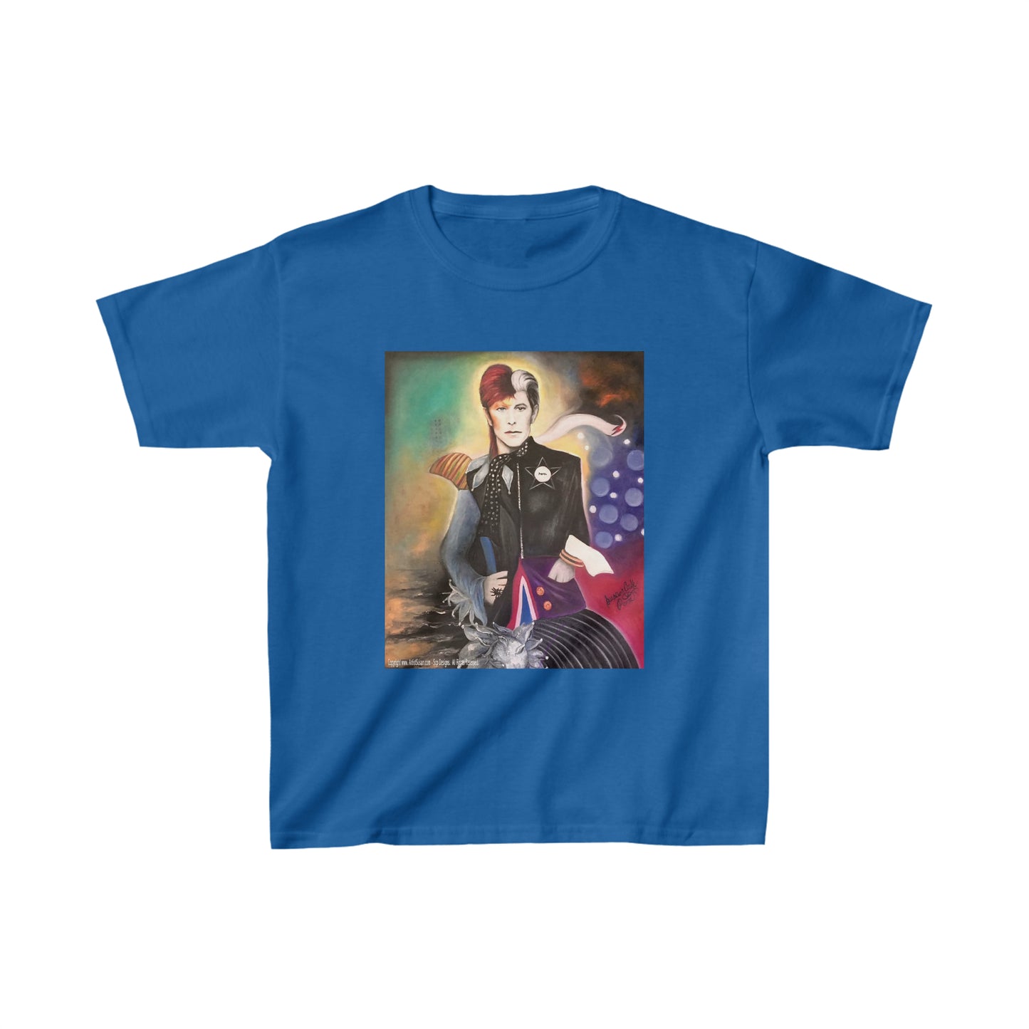 Bowie Inspired Art by SCP - Kids Cotton Tee - Bowie art - t-shirt - kid tees - David Bowie