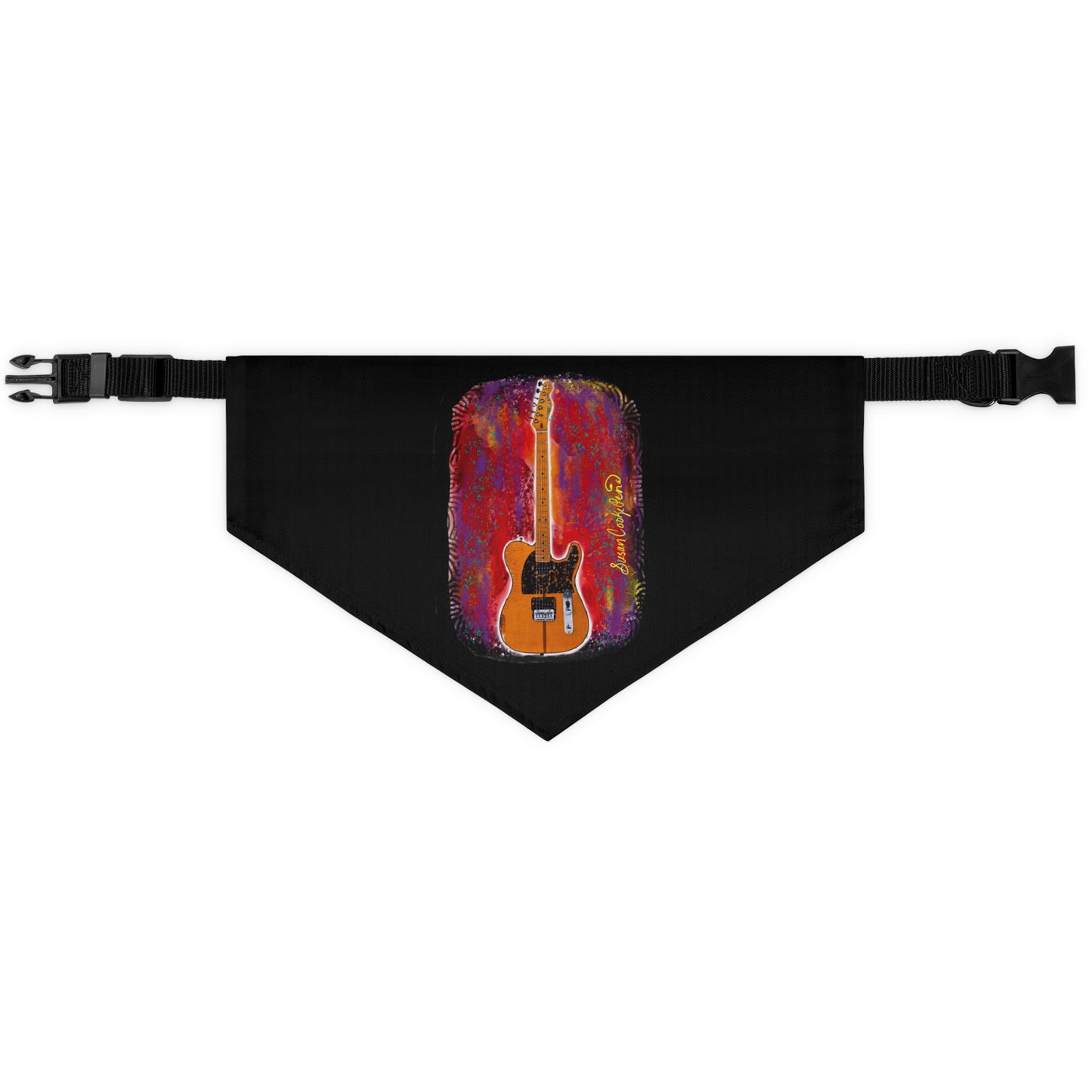 Prince inspired guitar  - Pet - Dog - Cat - Bandana Collar - Dog bandanas - Cat Bandanas - bandanas - guitars - while my guitar gently weeps