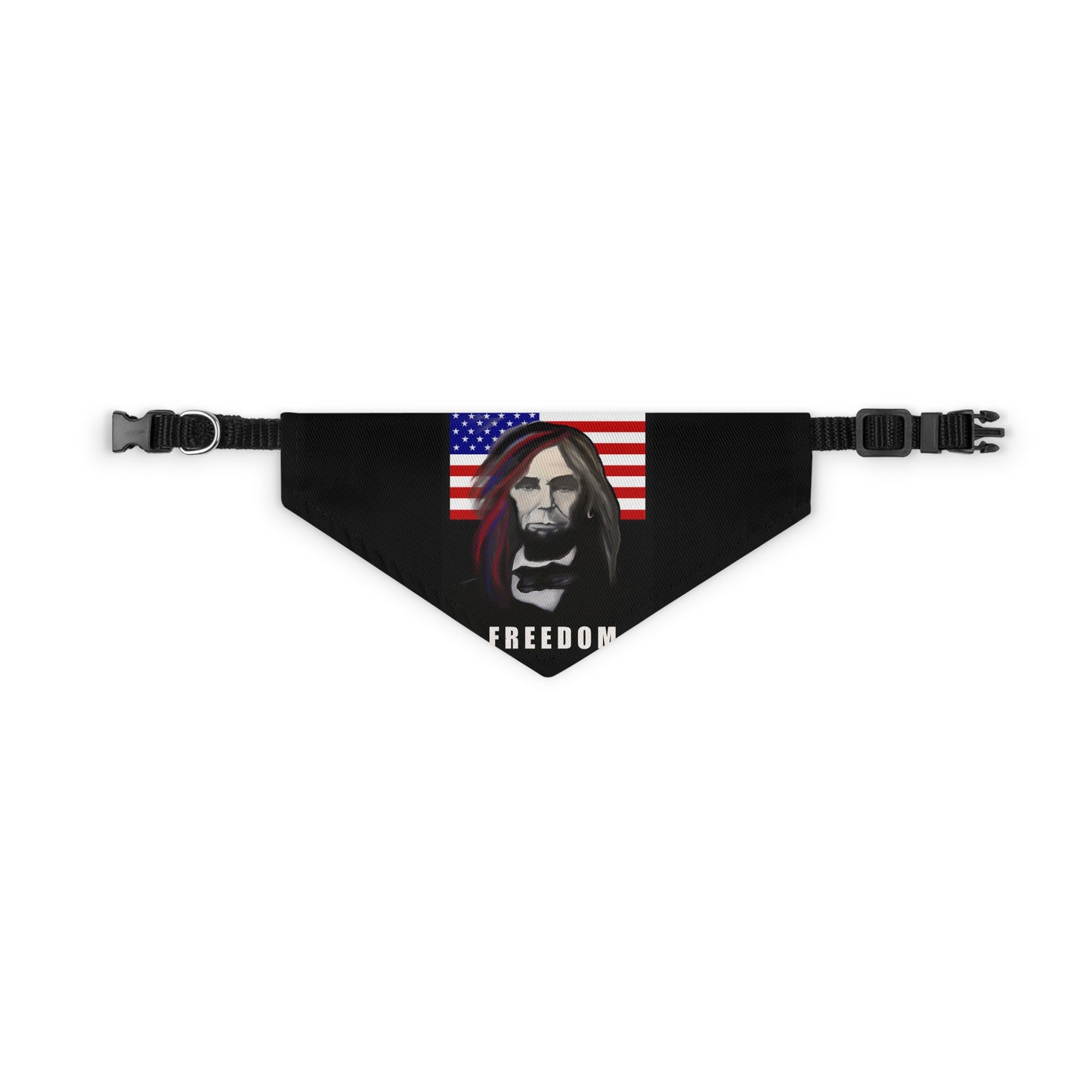 Freedom - American flag - Abe Lincoln - bandana -  Pet - Dog - Cat - Bandana Collar - Dog bandanas - Cat Bandanas - patriotic - American