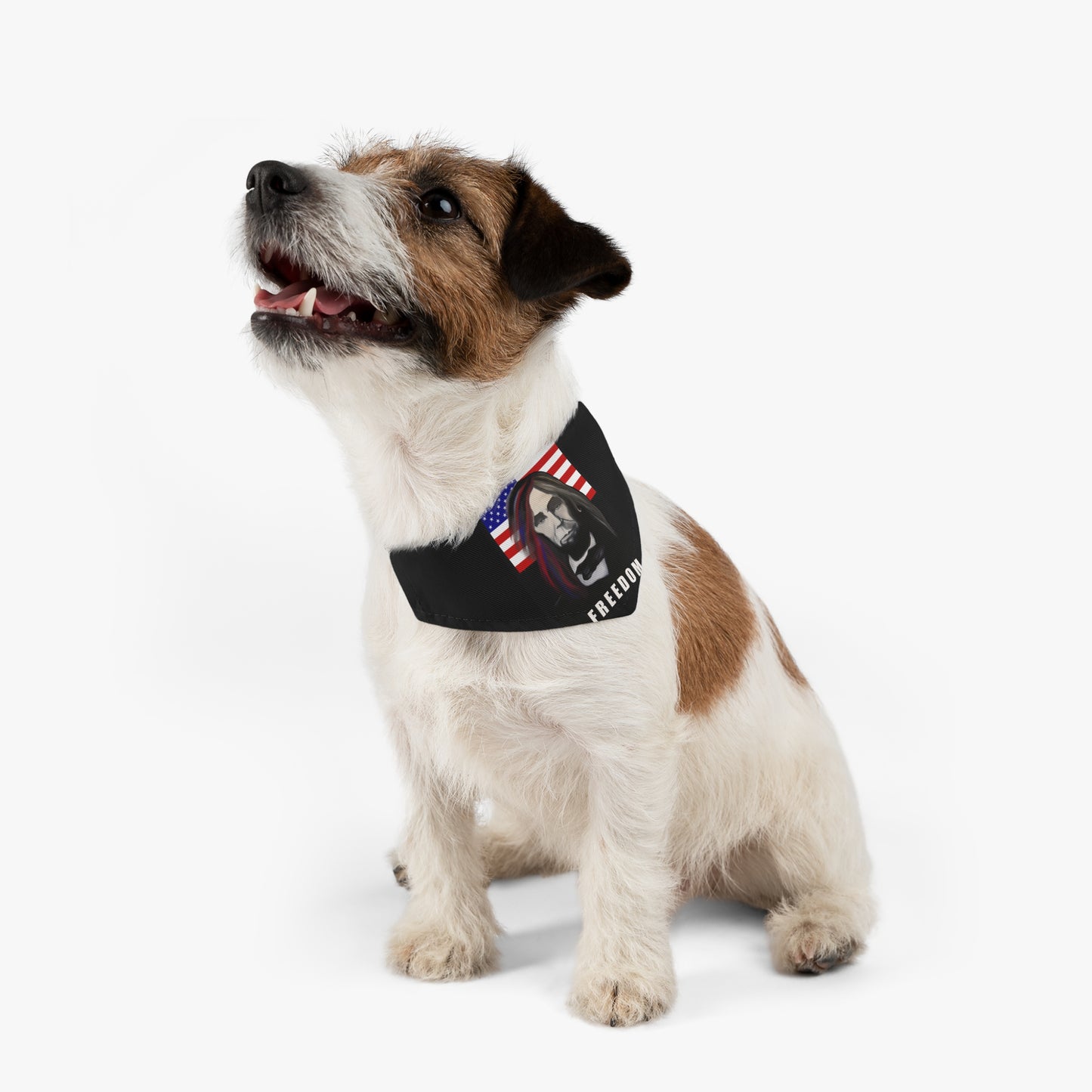 Freedom - American flag - Abe Lincoln - bandana -  Pet - Dog - Cat - Bandana Collar - Dog bandanas - Cat Bandanas - patriotic - American