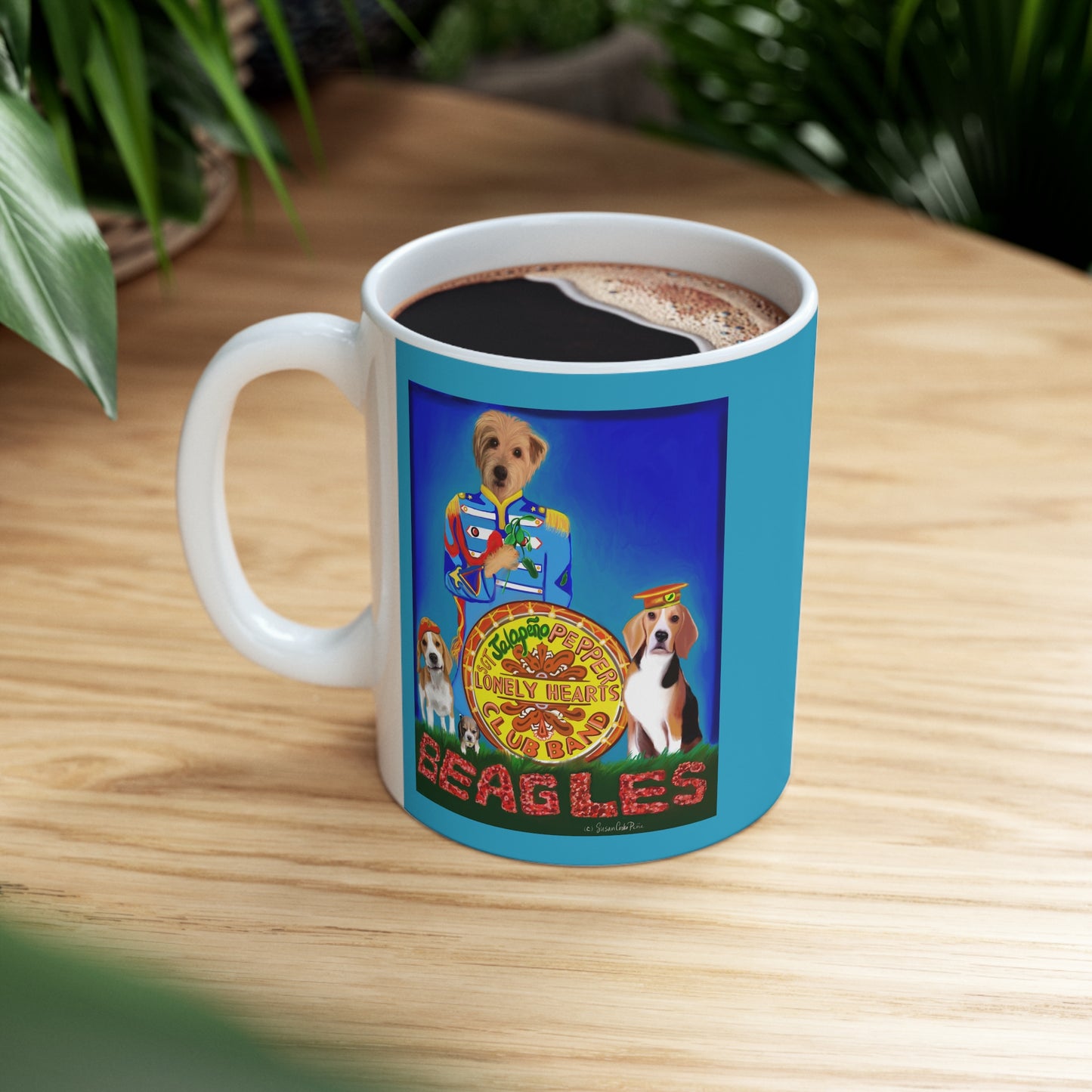Sir Brennan The Beagles Ceramic Coffee Mug - Sir Brennan Series inspired by - The Beatles - Beatles gifts - Beatle mugs - Beatle fans