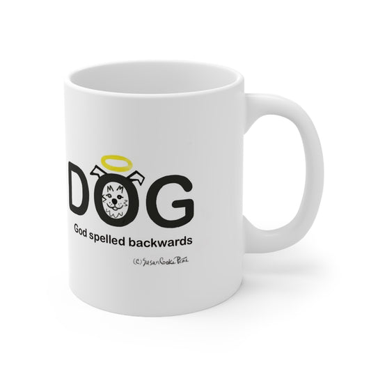 God is Dog spelled Backwards - God Dog - Angel Dog - Angel - Dog mugs - cute dogs - dog coffee mug - dog gift