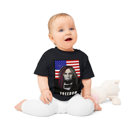 Long - Haired Lincoln Freedom Baby T-shirt