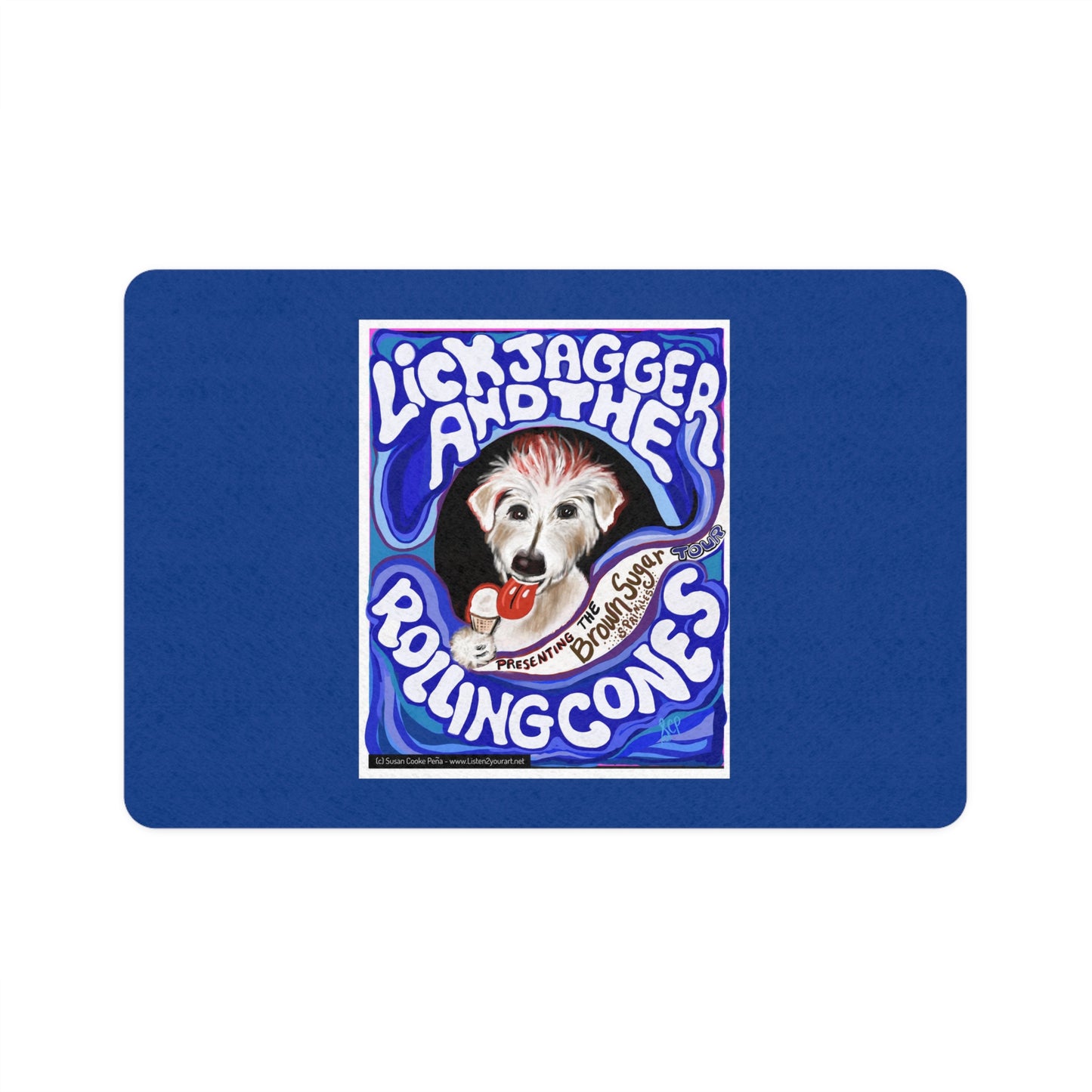 Sir Brennan - The Rolling Stones - Pet Food Mat (12x18) - food mat - dog mat - cat mat- pet food mat - Stones - Mick Jagger