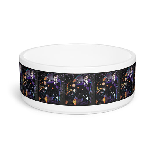 Purple Rain-Inspired Art - pet bowl - prince pet - prince for dogs - pet food bowl - Pet Bowl - Dog Bowl - Cat Bowl - prince on motorcycle