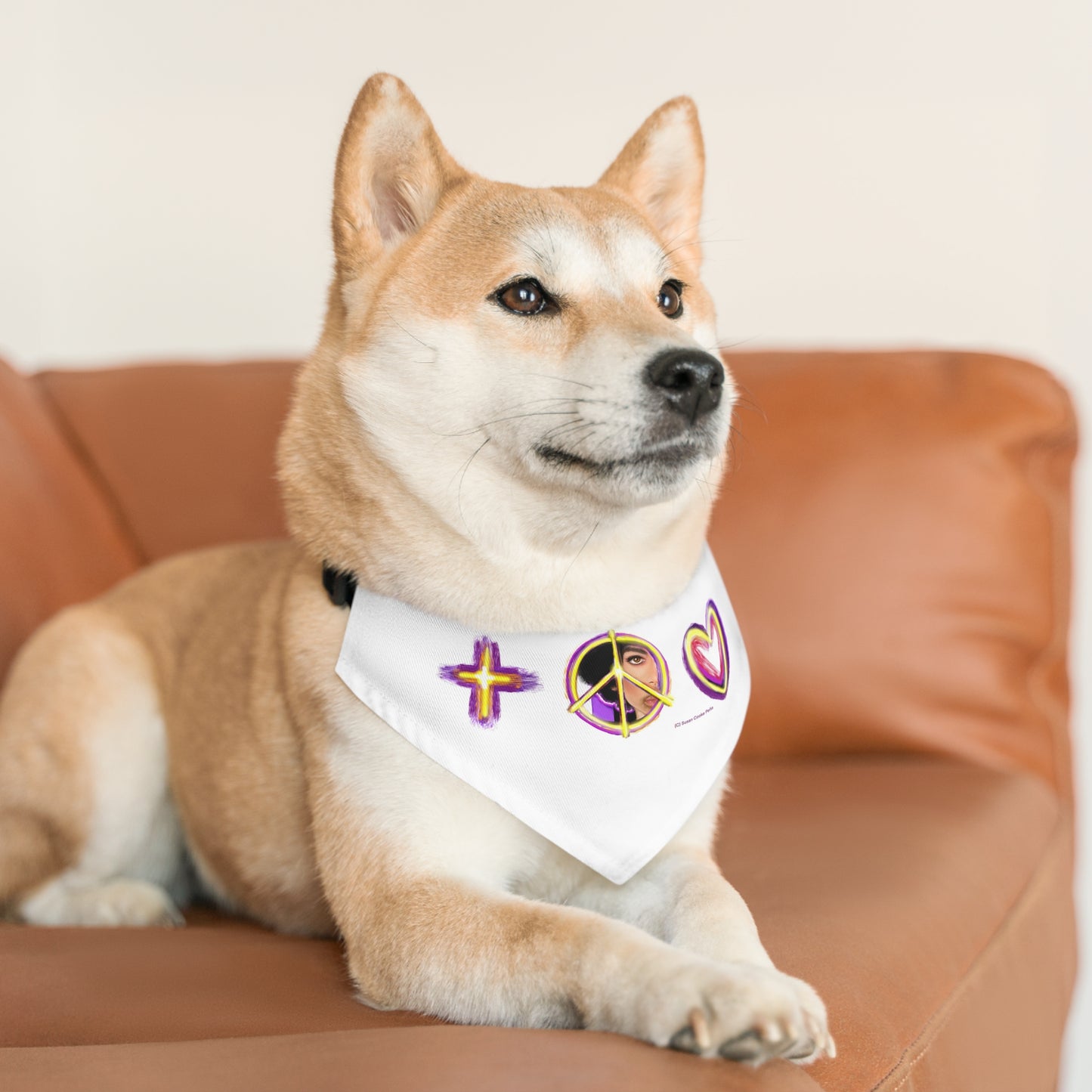 Prince inspired sign of the times bandana -  Rock and Roll - Pet - Dog - Cat - Bandana Collar - Dog bandanas - Cat Bandanas - bandanas - prince - purple rain - prince ban