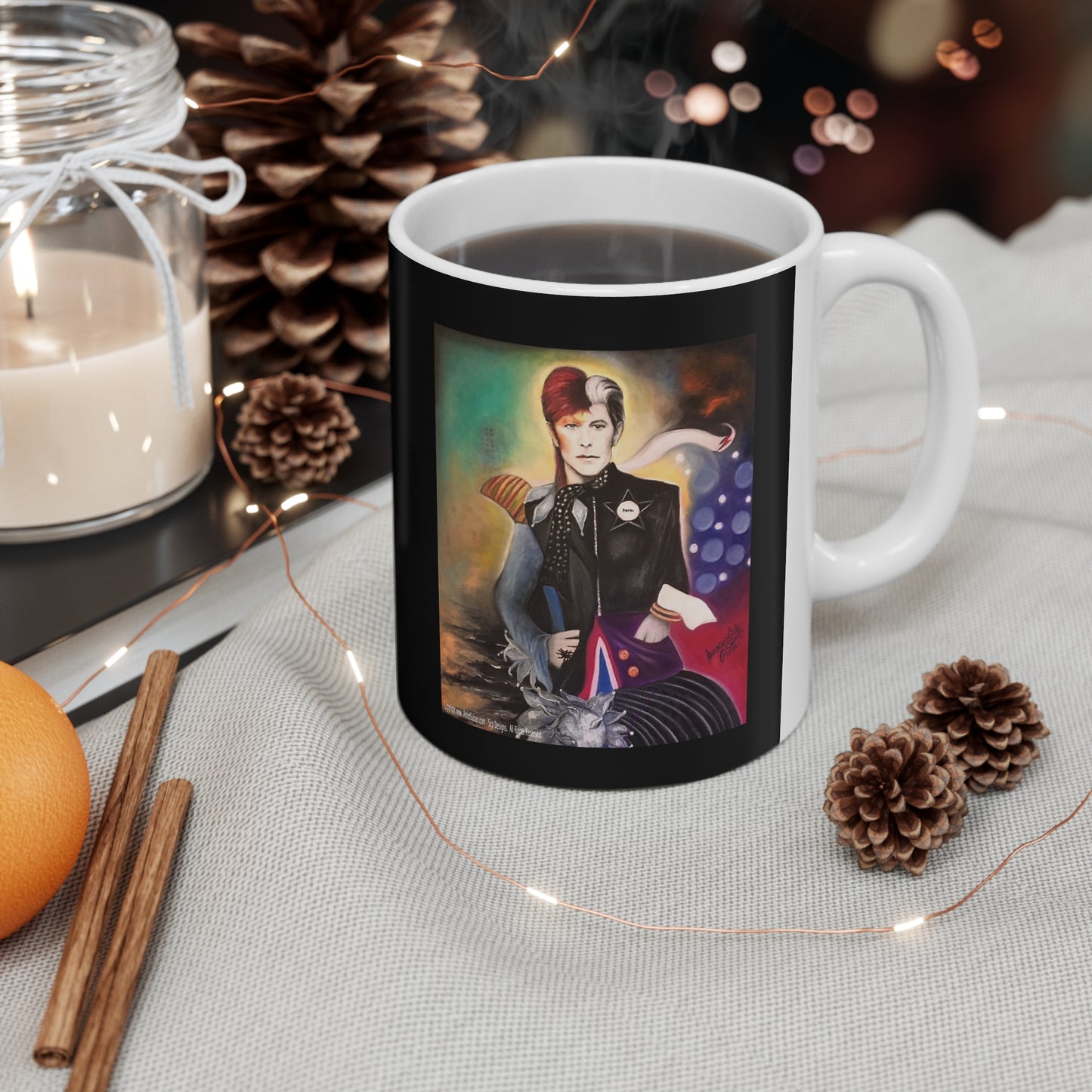 David Bowie - heroes - ziggy stardust - coffee mug - lincoln coffee mug - coffee mugs -  bowie coffee mug