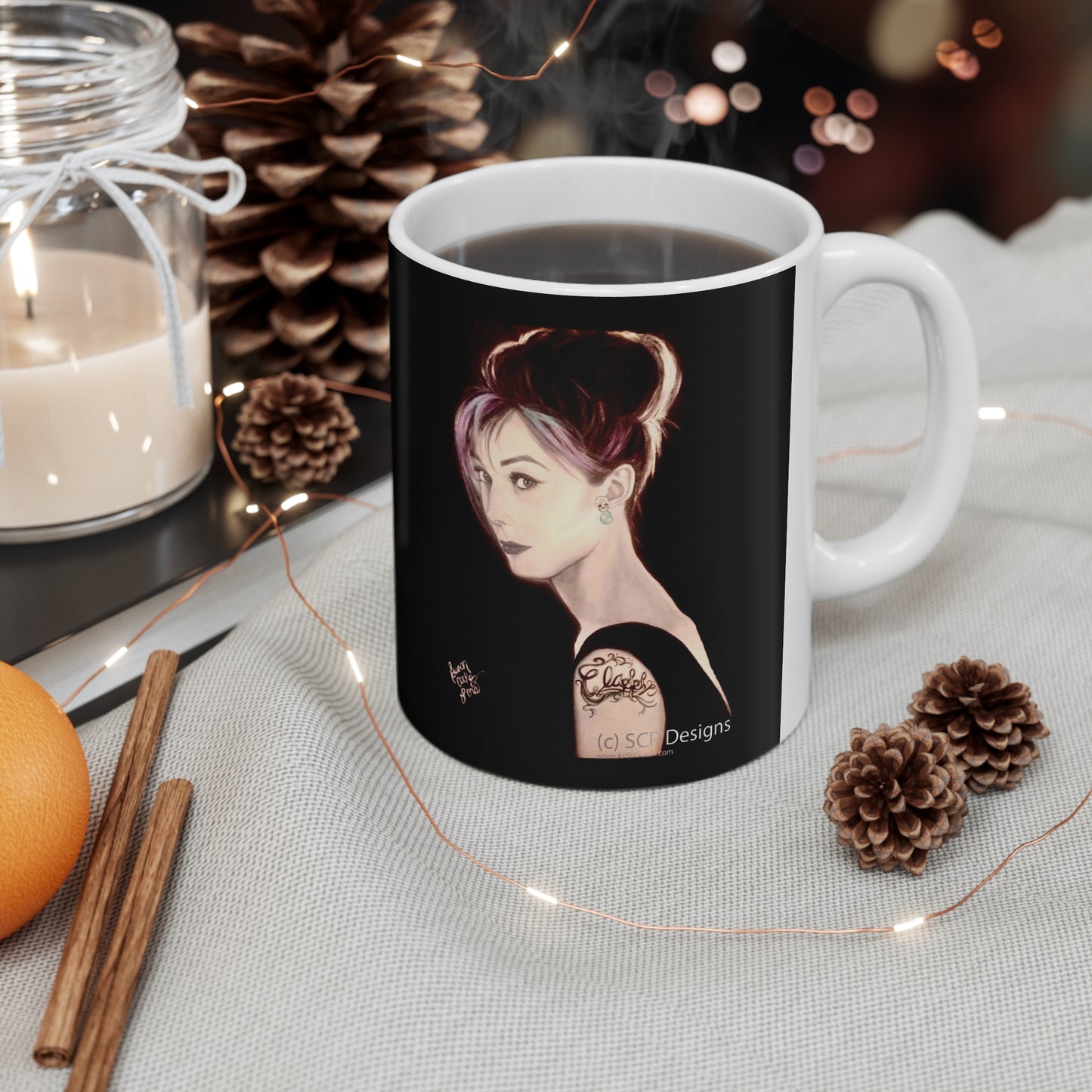 Breakfast at Tiffanys - Audrey Hepburn - class - Tiffany coffee mug - tiffanys mug - movie coffee mug