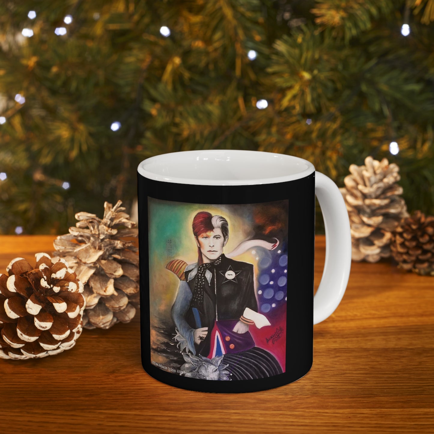 Bowie inspired Art by SCP - Artist mug - coffee mug - artist coffee mug - mugs - coffee mugs - David Bowie