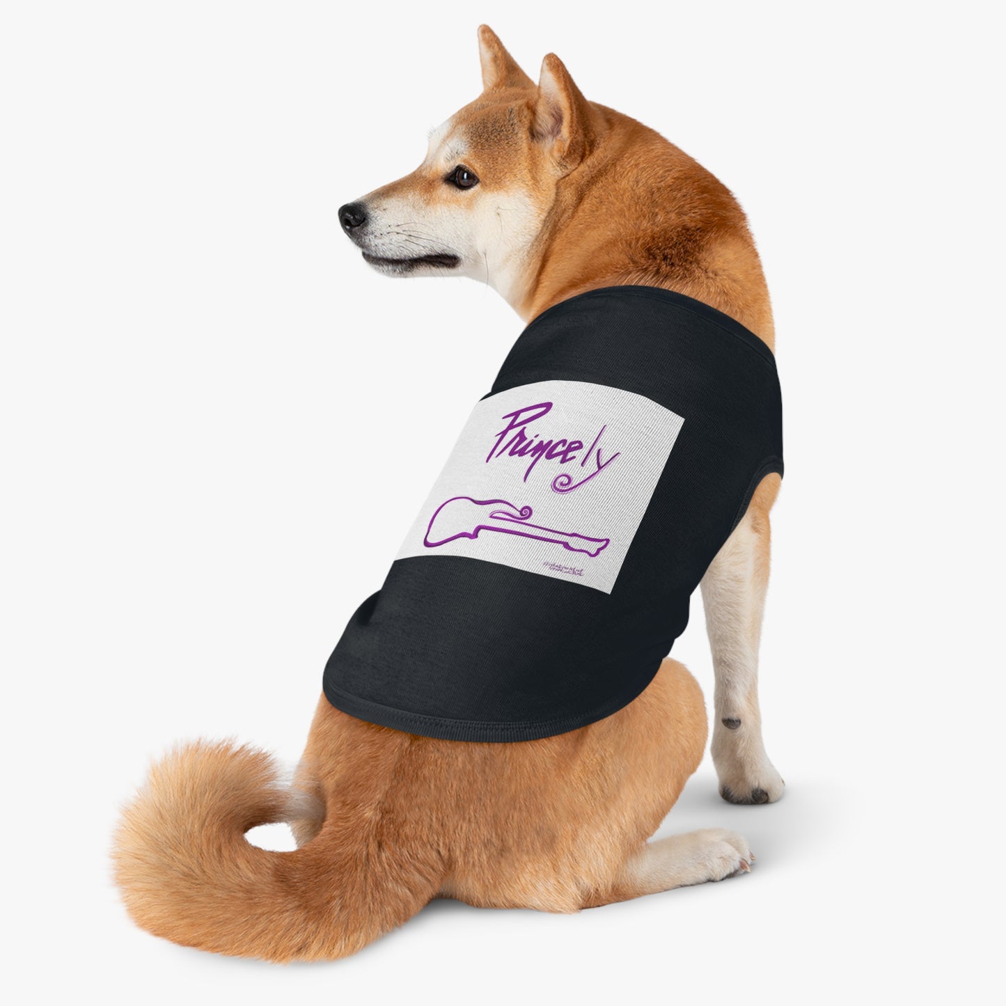 Princely - t-shirt -  tee - guitar - prince t-shirt - pet shirt - pet shirt - dog t-shirt - cat t-shirt - pet tee - dog clothes - purple