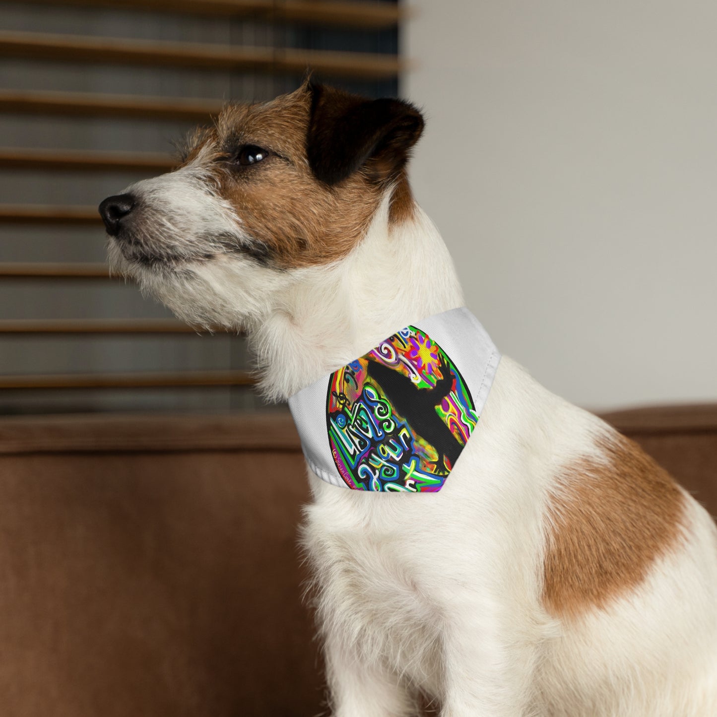 Listen 2 Your Art  - Pet - Dog - Cat - Bandana Collar - Dog bandanas - Cat Bandanas - bandanas - unique bandanas - artist gift - art of dog