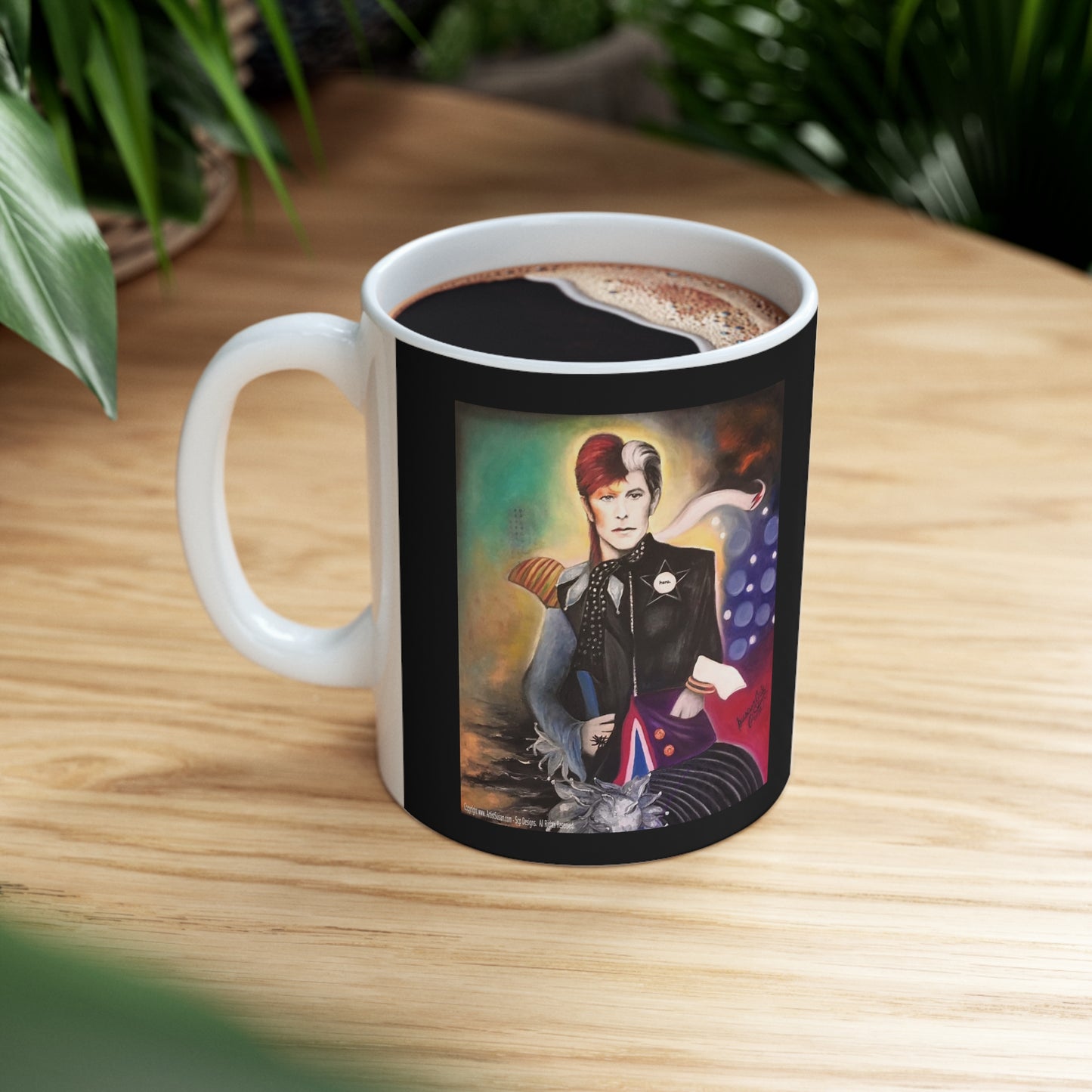 Bowie inspired Art by SCP - Artist mug - coffee mug - artist coffee mug - mugs - coffee mugs - David Bowie