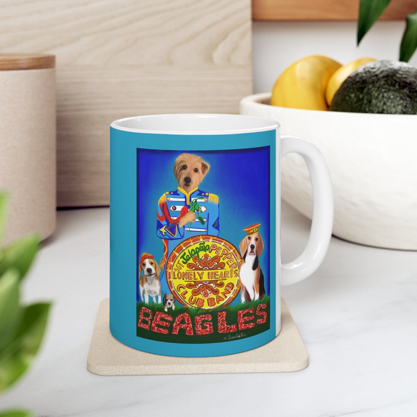 Sir Brennan The Beagles Ceramic Coffee Mug - Sir Brennan Series inspired by - The Beatles - Beatles gifts - Beatle mugs - Beatle fans