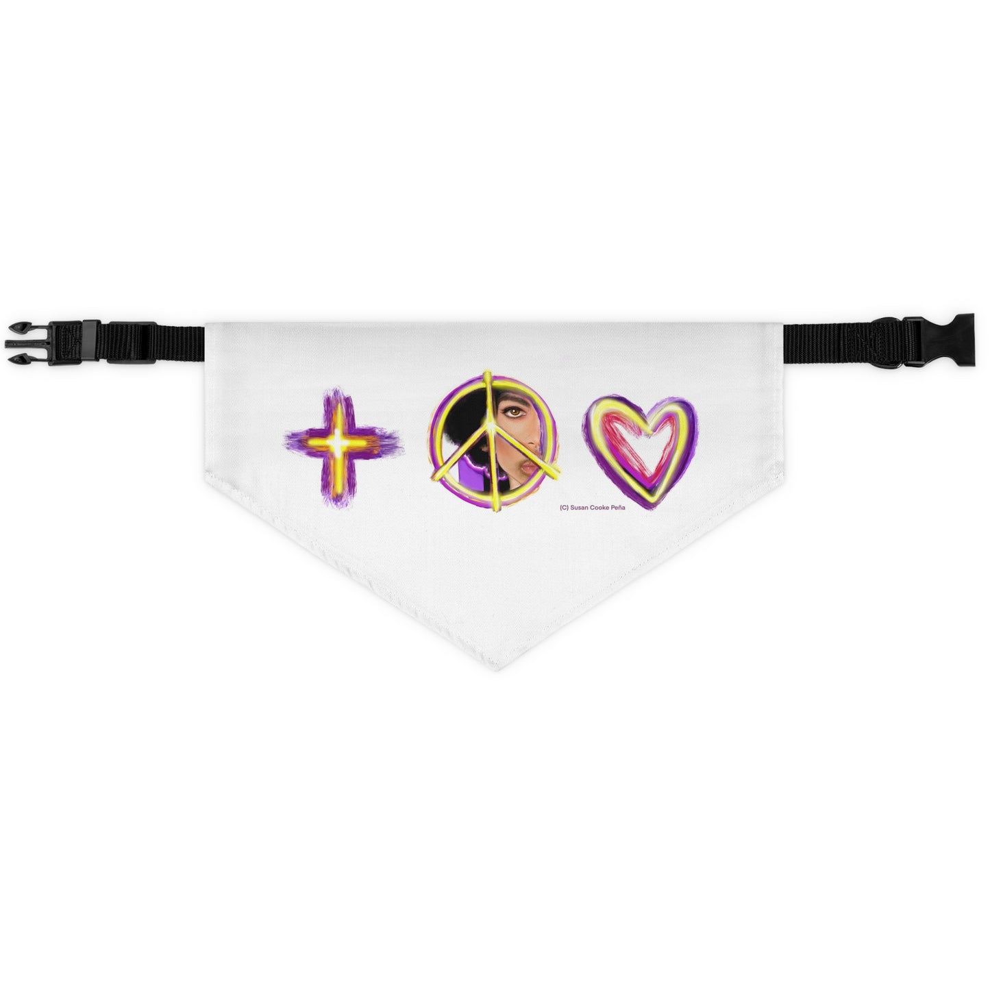 Prince inspired sign of the times bandana -  Rock and Roll - Pet - Dog - Cat - Bandana Collar - Dog bandanas - Cat Bandanas - bandanas - prince - purple rain - prince ban