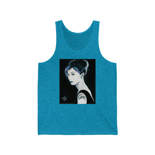 Class - Breakfast at Tiffany Art by SCP - Unisex Jersey Tank