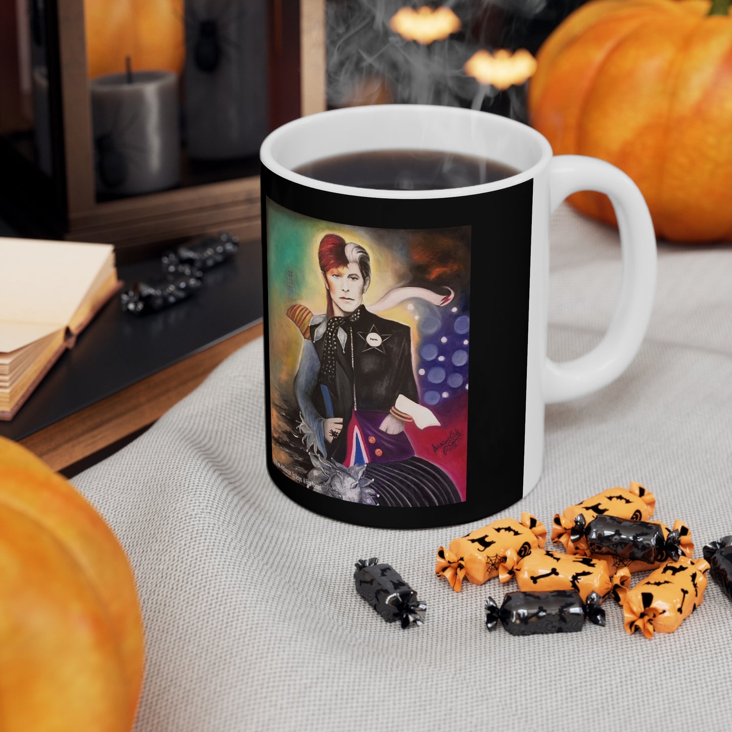 Bowie inspired Art by SCP - Artist mug - coffee mug - artist coffee mug - mugs - coffee mugs - David Bowie