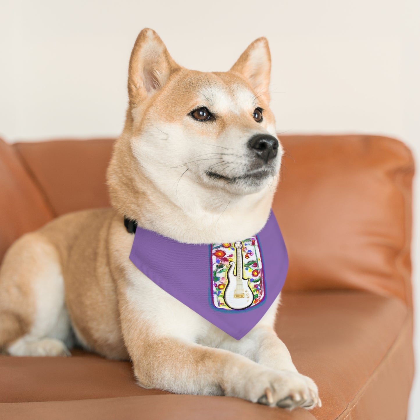 Prince Cloud Guitar - purple rain - Pet - Dog - Cat - Bandana Collar - Dog bandanas - Cat Bandanas - bandanas - prince bandana