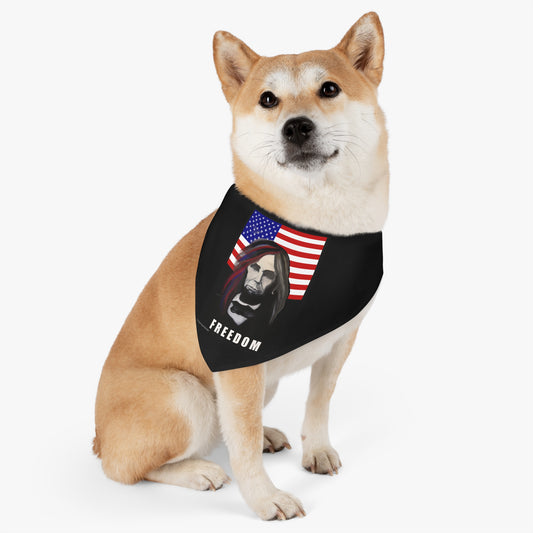 Freedom - American flag - Abe Lincoln - bandana -  Pet - Dog - Cat - Bandana Collar - Dog bandanas - Cat Bandanas - patriotic - American