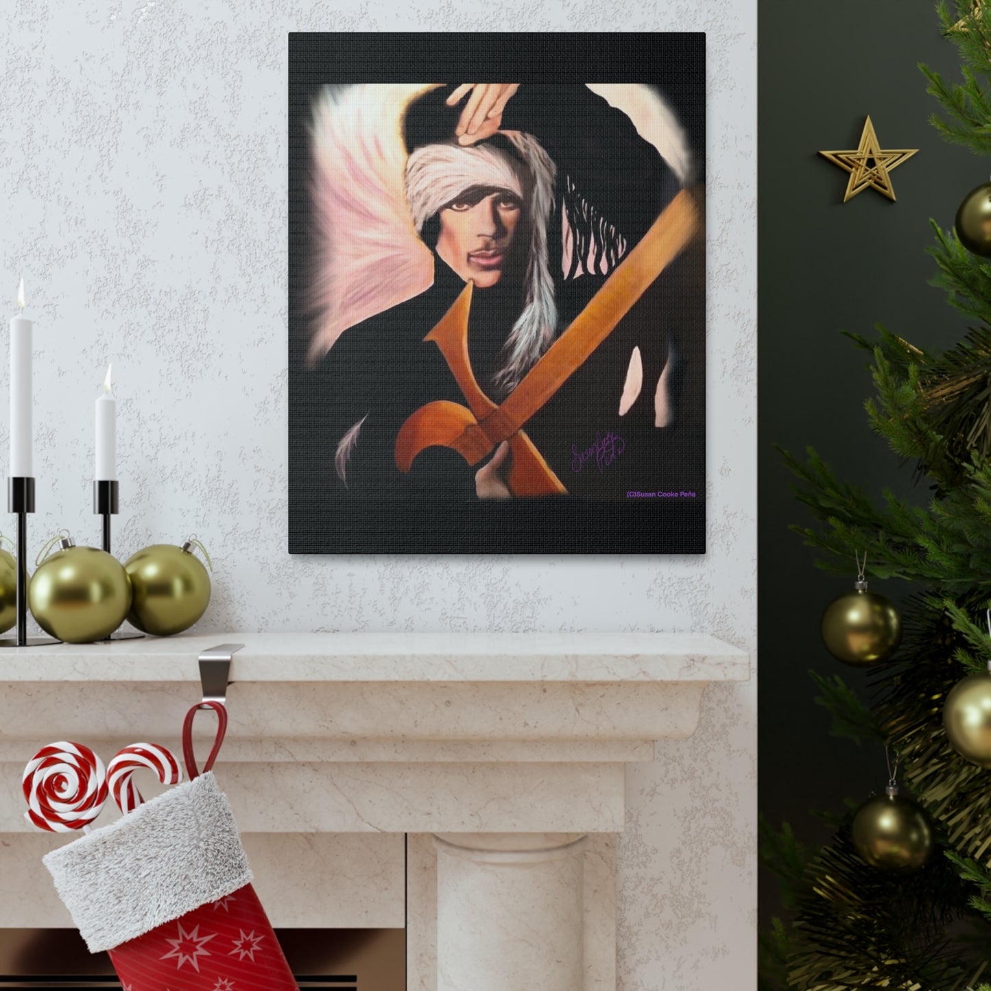 Prince-inspired Art by SCP printed on Canvas Gallery Wrap