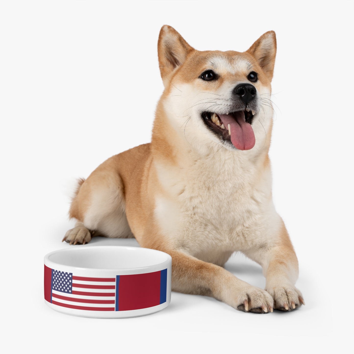 American flag dog bowl - American flag - patriotic - American dog - pet food bowl - Pet Bowl - Dog Bowl - Cat Bowl - patriotic pet