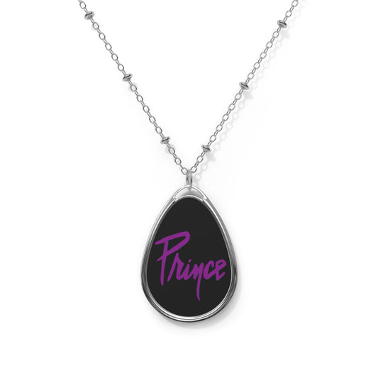 Prince - Prince Art - Oval Necklace - Prince gift - prince necklace -purple rain - Prince jewelry - Prince fan gift